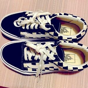 Vans Old Skool black and white check shoes